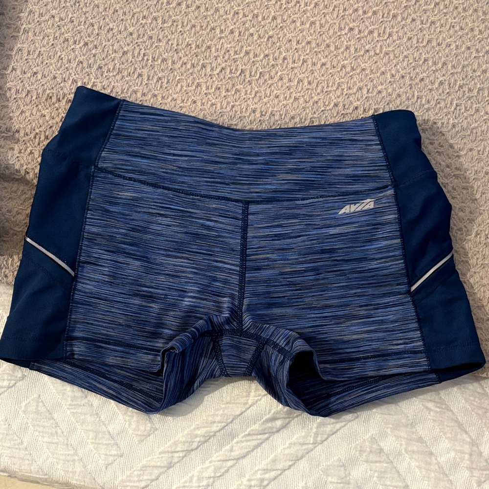 Avia Women's Navy and Heather Blue Athletic Shorts